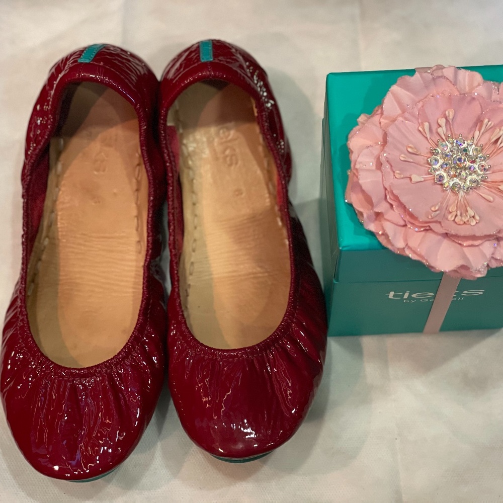 Tieks Patent Leather Ruby Red Size 8
